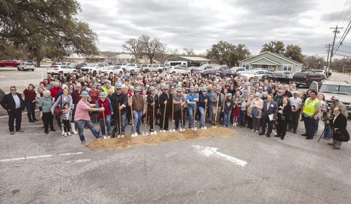 More than 100 attended the groundbreaking ceremony Feb. 4 for the new worship center at the First Baptist Church in Burnet, due to be completed by March next year. Mandi Mullen/Contributed photo