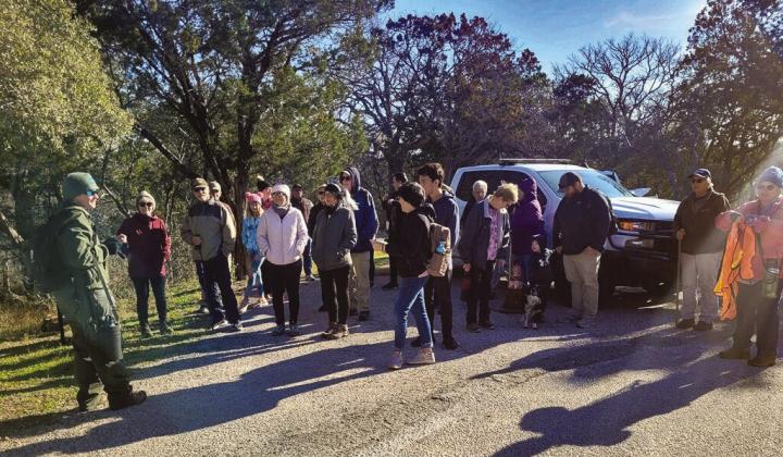 Thirty-seven hikers participated in Inks Lake State Park First Hike Monday morning New Year's Day. Contributed/Lori Greco