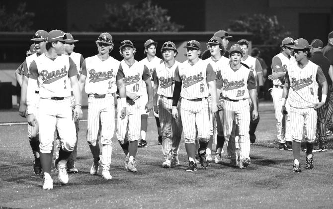 Them boys! Pictured above is the first Bulldog baseball team to walk off the field as Bi-District Champs since 2011. Photos by Wayne Craig/Clear Memories