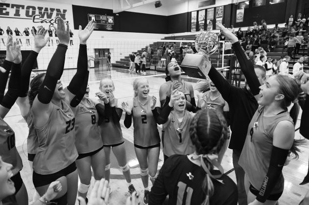 Burnet’s volleyball team celebrated an Area title in 2023 with a 3-0 win over Caldwell. The Lady Dawgs finished their season with a 27-13 record.