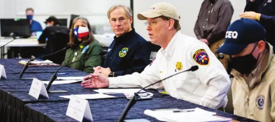 Gov. Greg Abbott and Nim Kidd, chief of the Texas Division of Emergency Management, fielded questions in the aftermath of Winter Storm Uri. Contributed/TDEM