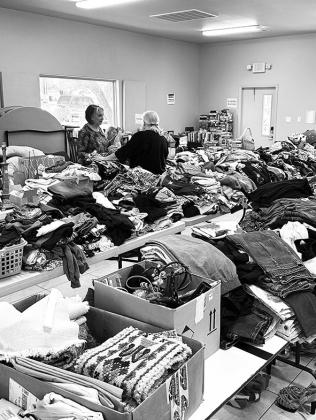 The United Methodist Church in Bertram held a rummage sale to benefit the Blessing Box.
