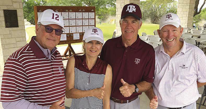 Part of the organizing team for the upcoming Highland Lakes Texas A&amp;M Club Scholarship Golf Tournament are (left to right) Sam Morrison, Kay Pittman, Dale Pittman, and Brooks Herring. The 2023 scramble scholarship tournament is April 1 at Delaware Springs Golf Course. Registration is at highlandlakesaggies.com/golf. Month to Date: Contributed photo