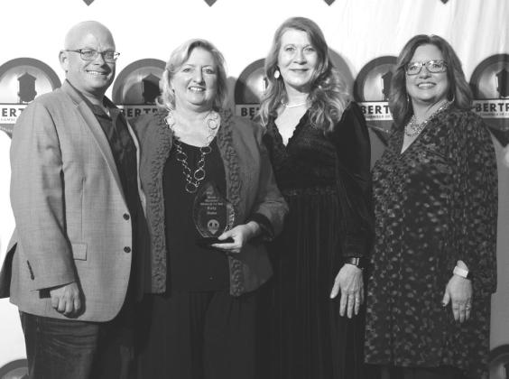 The Marcie Masterson Memorial Citizen of the Year award went to Katy Duke, who is flanked by Damon Beierle, Betty Predmore and Lori Ringstaff (right).