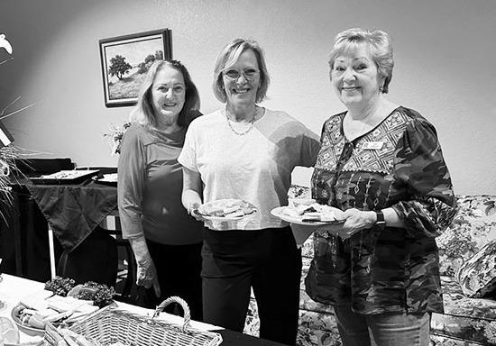 Brenda Miles, Libby Edwards and Judy Salvaggio were at the quarterly meeting of the Burnet County Republican Club.