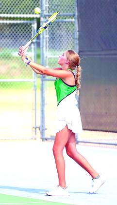 Wayne Craig/Clear Memories Samantha Burton, a Lady Bulldog senior, began tennis for the first time in August and finished district and bi-district play without a single loss.
