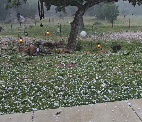 Burnet suffered storm damage May 5, including reports of golf ball and baseballsized hail. Contributed photo