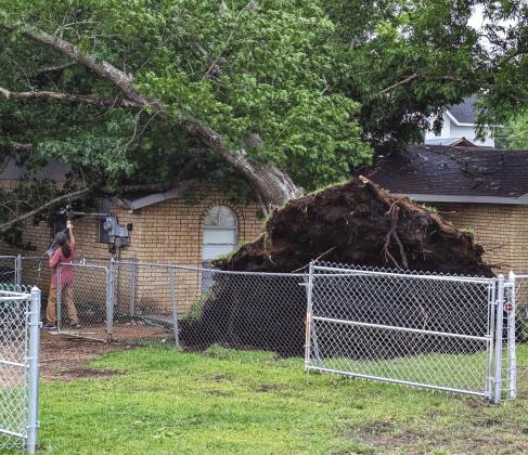 In Sunrise Beach, houses received some damage May 5 after thunderstorms rolled into the evening. Contributed photo