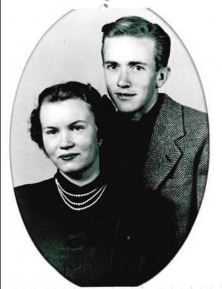 Vivian, left, and John W. Hoover in 1951 when they graduated from Burnet High School. The couple eloped before a justice of the peace in Fredericksburg during a November 1950 school field trip and then kept their marriage a secret until after commencement because BHS did not allow married students. They celebrated 70 years of marriage last month. Contributed