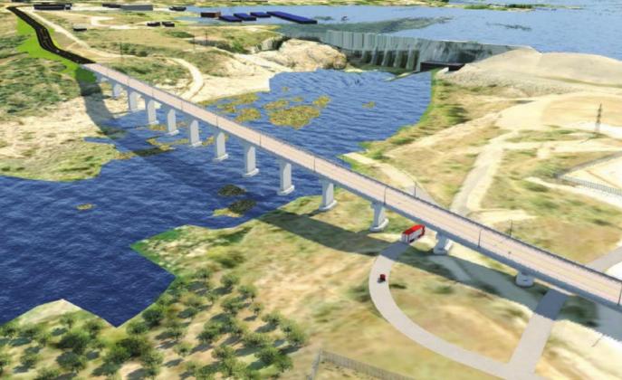 Rendering designers conceptualized what the new Wirtz Dam Road bridge might look like when completed. Burnet County officials approved a contract with KC Engineering for planning, surveying and engineering on the project. Contributed