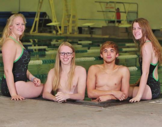 The Green Wave will graduate four seniors from this year’s team. Each have done an outstanding job representing Burnet. Pictured above, from left, are: Jacey Huston, Jordan Messer, Maczimus Griego and Ella Lawrie. Wayne Craig/Clear Memories