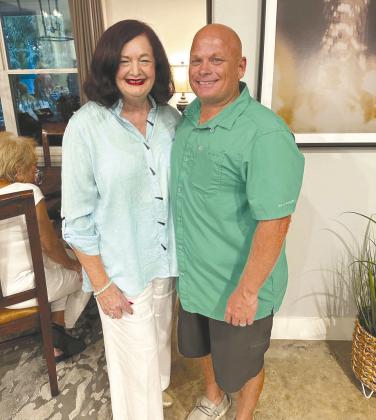 Mary Lynn Ray and Burnet County Pct. 2 Commissioner Damon Beierle took a moment to share a candid photo during the August Summer Social, hosted by Burnet County Republicans.
