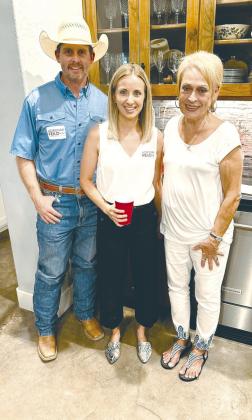 Tom and Adrienne Field and Joy Evans attended the GOP Summer Social in August, hosted by Burnet County Republicans.