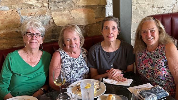 Sharing great fellowship and a good meal were Carolyn Alexander, Janet Crow, Stacey Smith, representing State Rep. Ellen Troxclair (HD-19), and Brenda Miles, during the BCRW Wine Wednesday event. Contributed photos/Diane Brummell